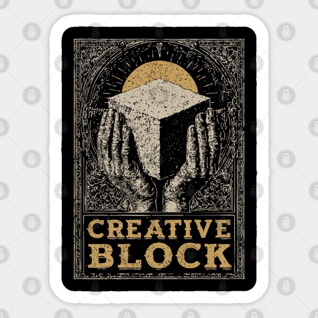 Glorifying the Creative Block Marble Sculptor Hands Shirt Sticker by TuncGK